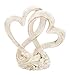 Fashioncraft Vintage Style Double Heart Design Cake Topper/Centerpiece, One Size, Cream