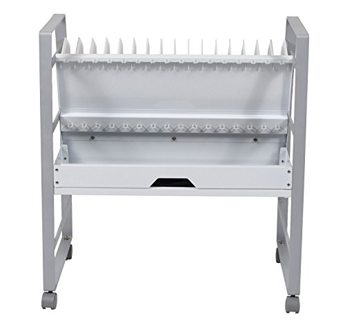 Offex School Office 16 Device Mobile Open Charging and Storage Cart for Tablets, Chromebooks - Thumbnail 4