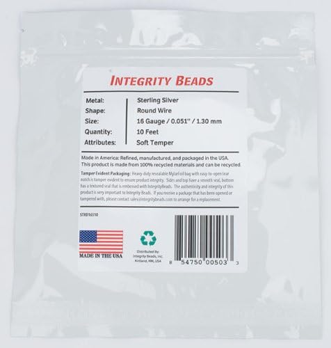 Sterling Silver 16 Gauge Soft Temper Round Wire - 10 Feet