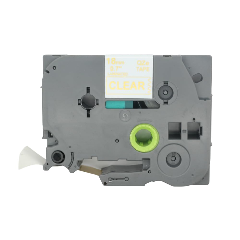 BROVACS 1 Pack Gold on Clear Laminated Label Tape Compatible for Brother P-Touch Label Printer TZ 144 TZe 144 18mm 3/4" OPA4144