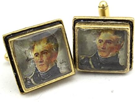 24k Gold Plated Cufflinks Col Samuel Davis Crystal Bridges Artwork