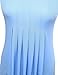 OMEYA WL Women's Summer Casual Loose Mini Dress Print Pleated Sleeveless Sundress A-Line Beach Dresses (L, Blue)