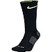 Nike Elite Basketball Crew Socks (LG (Men's Shoe 8-12, Women's Shoe 10-13), BLACK/VOLT/VOLT)