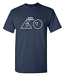 Feelin Good Tees You're Pointless Funny Math Sarcastic Nerd Geek Funny t Shirt M Navy