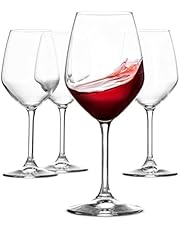 Paksh Novelty Italian Red Wine Glasses - 18 Ounce - Wine Glass Clear (Set of 4)