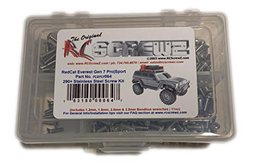 RCScrewZ RedCat Racing Everest Gen 7 Pro | Sport Stainless Steel Screw Kit - (290+ pieces) - rcr064 - screws nuts washers parts and hardware