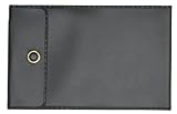 Black Vinyl Checkbook Cover for End-Stub Wallet Checks