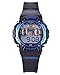 Kids Boys Sports Digital Water Resistant LED Eye Wrist Watches with Back Light, Alarm, Stopwatch, Chronograph, Chime, Calendar, Date and Day, 12/24 Hours Blue
