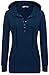 Meaneor Women Long Sleeve Pullover V Neck Vintage Button Tunic Sweatshirt Hoodie