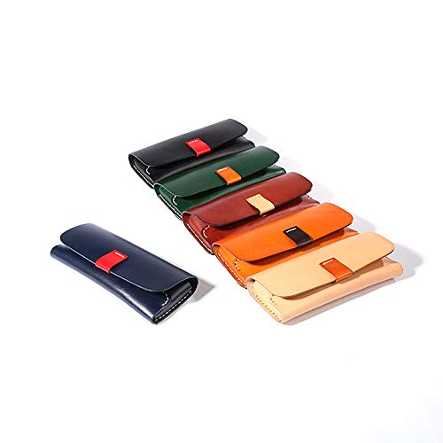 Handmade Genuine Leather Eyeglass Case Holder for Sunglasses & Reading Glasses - Unisex  (Brown) - Thumbnail 6
