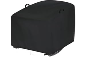 CNANRNANC 210D Oxford Waterproof Rocking Chair Cover for Outdoor Patio Furniture with Elastic Hem, Black (44 x 38 x 30 inches