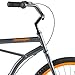 Retrospec Chatham Men’s Beach Cruiser, 26″/3-Speed, Matte Graphite & Orangethumb 4