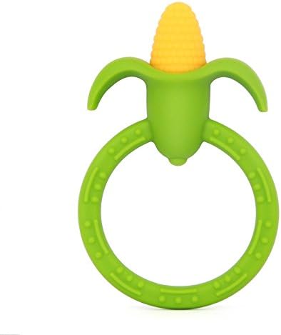Silicone Baby Teether,Venroii Corn Baby Teether Infant Toys Soft Silicone Natural BPA Free Infant Training Teether Healthy FDA Approved Food-grade Toys Sore-relief Teething Teether for Baby Infant