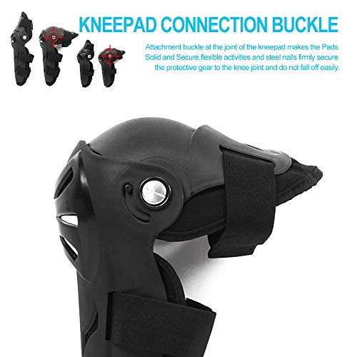 4Pcs Motorcycle Knee Elbow Pads Protection Motocross Racing Knee Shin Guards Protective Gear for Adults