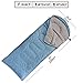 Camping Sleeping Bag-Envelope Mummy Outdoor Lightweight Portable Waterproof Perfect for 20 degree Traveling,Hiking Activities(Sky Blue / Left Zip, Rectangular)