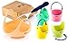 Vegetable Steamer Basket + Egg Poacher Cups + Free Fork - Silicone Egg Cooker and Food Steamer Set - Instant Pot Accessories - For Stove Top and Microwave - Spring Edition.
