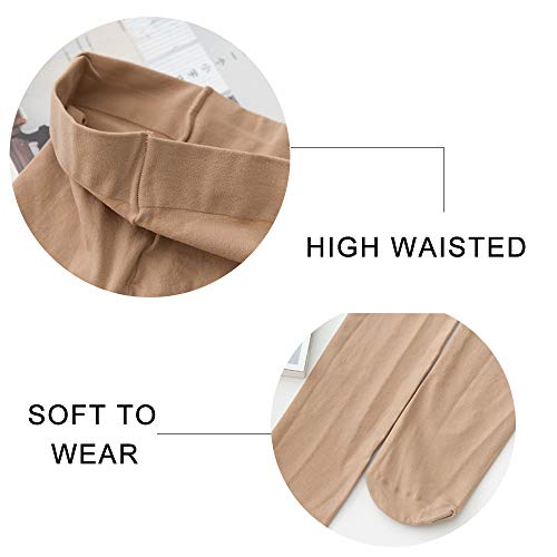 Hicdaw 4Pairs Dance Tights Ballet Tights Footed Tights for Girls - Thumbnail 4