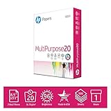 HP Printer Paper MultiPurpose 20lb, 8.5x 11 Paper, 1 Ream, 500 Sheets, Made in USA, Forest Stewardship Council (FSC) Certified Resources, 96 Bright, Acid Free, Engineered for HP Compatibility, 112000R