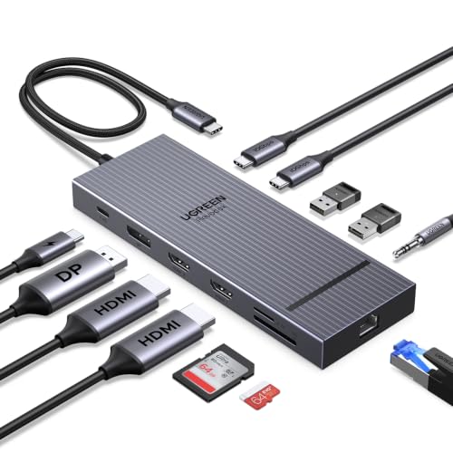 UGREEN Docking Station 2×HDMI 4K@60Hz, DisplayPort 4K@120Hz