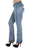 F2L-35057(F)-BT - Colombian Design, Butt Lift, Levanta Cola, Boot Leg Jeans