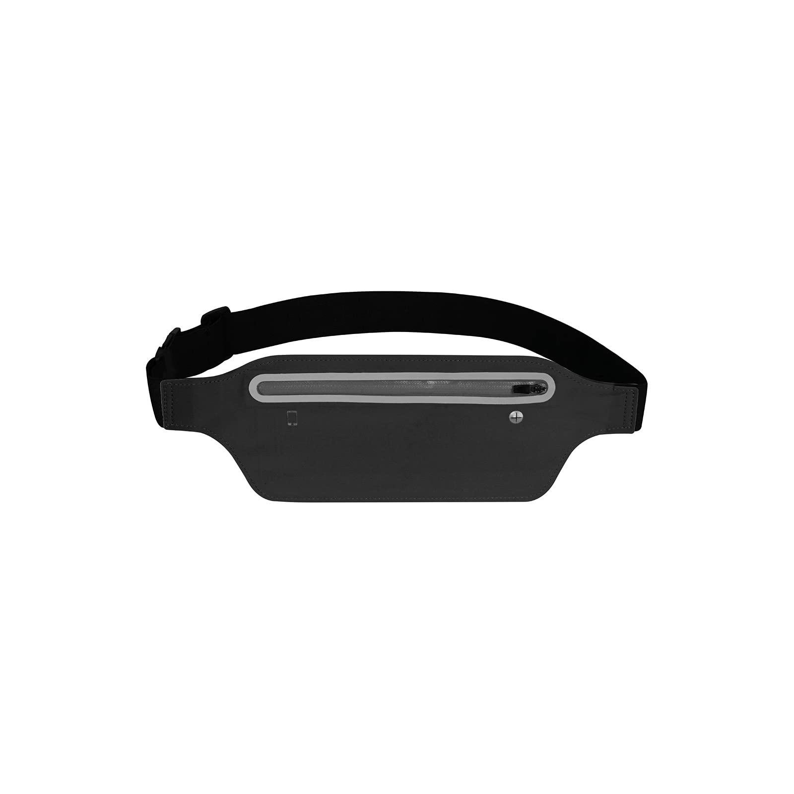CareHabi - Waist Bag, Waterproof Sports Bum Bag, Running Belt for Men and Women, for Mobile Phone, Lightweight, Adjustable Running Bag with Zip, Jogging, Fitness and Outdoor Activities, Black,