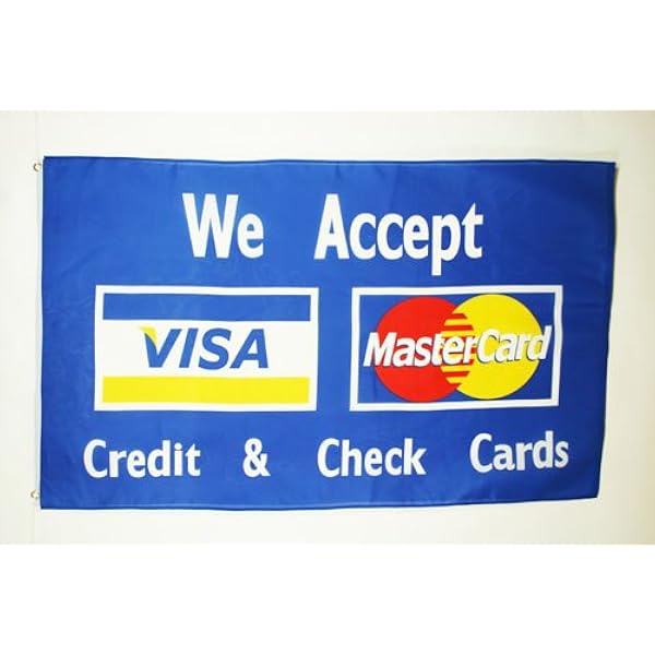 Amazon.com : AZ FLAG Visa MasterCard Flag 3' x 5' - Credit Card Flags 90 x  150 cm - Banner 3x5 ft : Patio, Lawn & Garden