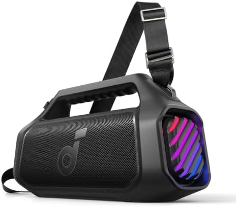 Soundcore Boom 2 Plus Portable Bluetooth Speaker by Anker, 140W, IPX7 | 2+2 Channel Audio, BassUp 2.0, 20H Playtime, Fast Charge, RGB Lights, Power Bank, Bluetooth 6.0, Camping and Beach Use