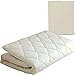 EMOOR Japanese Traditional Futon Mattress Classe with Mattress Cover (Milk White), Full-Long Size. Made in Japan