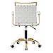 MEELANO -N Office Chair, Gold/White, One Size