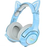 SIMGAL Blue Gaming Headset with Removable Cat