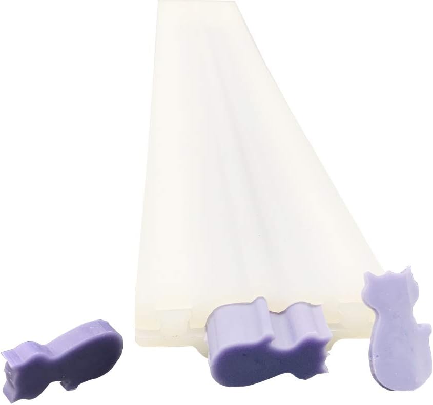 EchoDone Cute Cat Tube Embed Silicone Soap Candle Mold Embed Soap Making Supplies