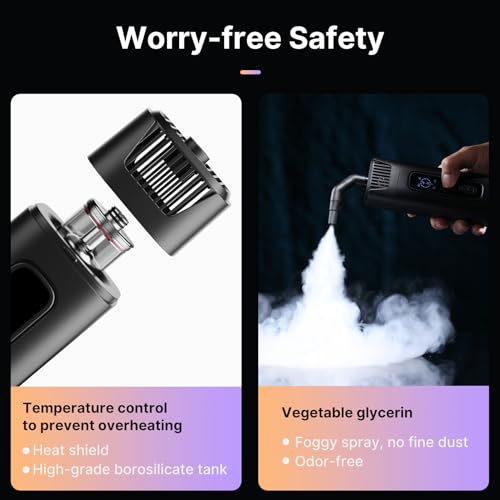 ULANZI FM01 FILMOG Ace Portable Fog Machine Battery Powered, Portable Smoke Machine Handheld Fog Machine w Remote Control Fogger for Photography, Outdoor Events, Parties, Stage Effects, Wedding