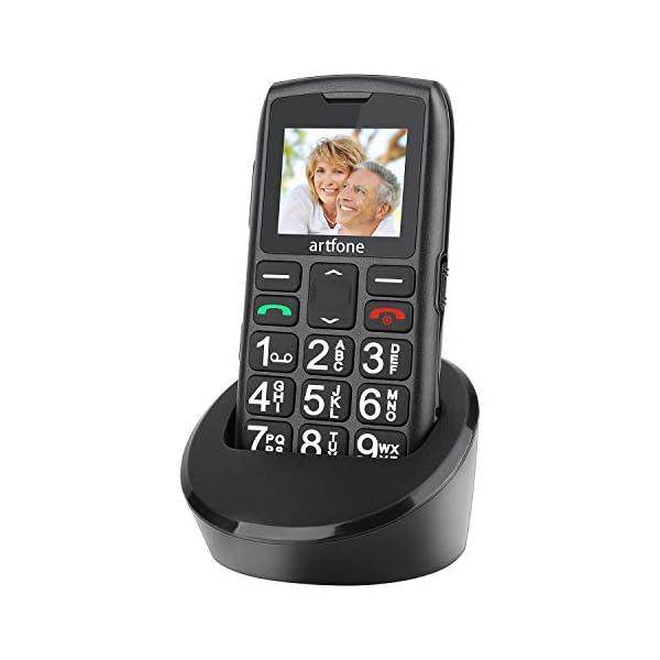 Big-Button-Mobile-Phone-for-Elderly-artfone-C1-Senior-Mobile-Phone-With-SOS-Button-Talking-Number-1400mAh-Battery-Dual-SIM-Unlocked-Torch-Side-Buttons-Bluetooth-Charging-DockBlack artfone Big Button Mobile Phone for Elderly, C1 Senior Mobile Phone With SOS Button | Talking Number | 1400mAh Battery…