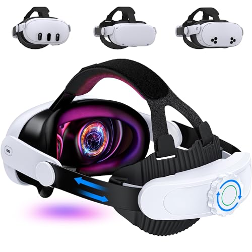 Comfort Head Strap Compatible with Meta Quest 3S/Quest 2/Quest 3 Head Strap, Adjustable Elite Strap Support for Meta Quest 3 Accessories