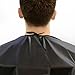 Queentools Waterproof Salon Nylon Cape, Barber Cape with Neck Duster for Hair Cutting, Black