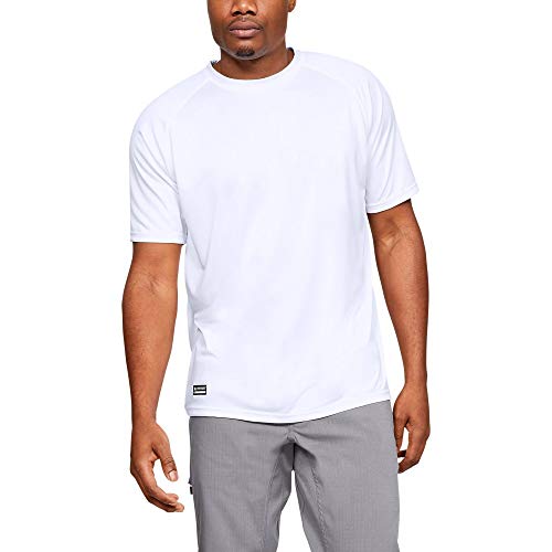 UNDER ARMOUR MEN’S UA TACTICAL TECH™ SHORT SLEEVE T-SHIRT SM WHITE