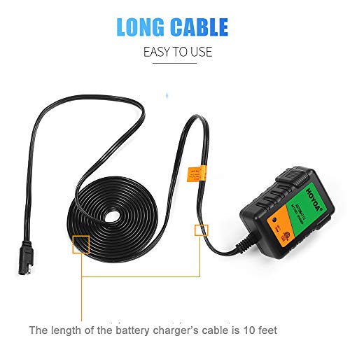 thumbnail image 2 of 12V 750mA Battery Charger & Maintainer – Automatic Trickle Charger For Cars, Motorcycles, Lawn Mowers 2 of 13