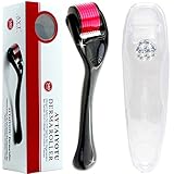 Derma Roller Microneedle Kit for Face - 540 Titanium Micro Needle 0.25mm Naturally Fight Acne Scars,Wrinkles,Stretch Marks,Acne,Sun Damage,Aging And More,Set with Free Storage Case,Safe for Home Use.