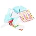 75Pcs Birthday Cake Pretend Play Food Toy Set, YIFAN Plastic Kitchen Cutting Toy for Kids Girls - Blue