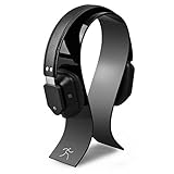 Headphones Stand: Holder Hanger Universal Acrylic Headset Organizer for Razer Rocketfish Omega Monster DNA Beats Bose Sony Sennheiser HD598 HD558 Skullcandy Panasonic Koss Shure AKG Earphones (Black)
