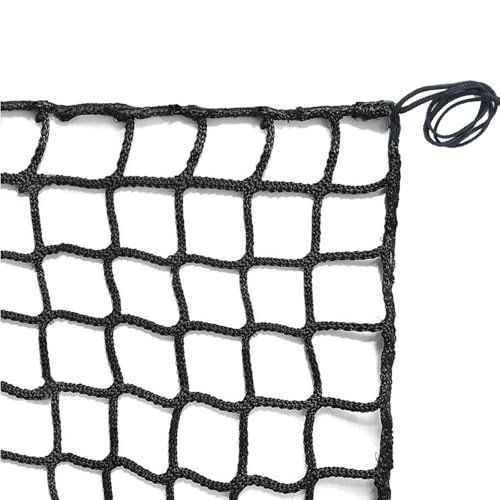 LJBD Heavy Duty Protective Net for Child Cats, Anti-Fall Safety Net - Polyester for Stairs, Balconies, Fences, Terraces, Pets for Cars (Size: 2 x 5 m (7 x 16 ft), Colour: Black