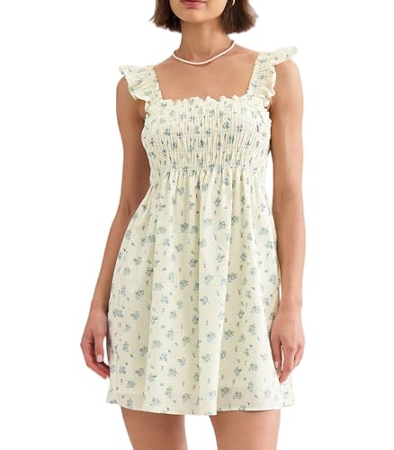 PaletteFit Summer Dresses for Women Petite Sleeveless Floral Mini Dresses at Amazon