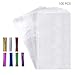 Sekmet 100 Cello Cellophane Treat Bags(1.8mil.),7X12in Big OPP Clear Plastic Bags For Bakery,Popcorn,Cookies, Candies,Dessert with 7 Colors Twist Ties!