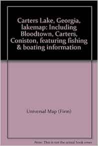 Carters Lake, Georgia, lakemap: Including Bloodtown, Carters, Coniston, featuring fishing