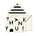 Kate Spade New York Thank You Card Set of 10 with Blank Interior and Envelopes (Tossed Letters)