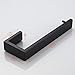 JunSun Rectangular Towel Holder Stainless Steel Contemporary Towel Ring Hand Towel Rail Bathroom Hardware Modern Design Hand Towel Hanger Short Towel Bar Bathroom Accessories Wall Mounted Matte Black