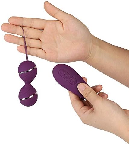 Vibrators Vibrating interesting Balls Vibrator Remote Control Egg V-aginal Tight Exercise C-litoral Stimulator Vibe Toy for Women relax Tshirt,Purple