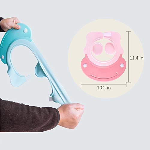 Baby Shampoo Shower Cap Hat,Adjustable NEW Designed Soft Silicone for Baby Infants and children Bathing Protect Eyes Ears(Blue) - Thumbnail 5