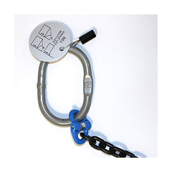 ELLERchain G100 1-strang Anschlagkette 10mm / 1m - Ultra-starke Kette mit AufhÃ¤ngering, Verbindungsglied, Gabelkopfhaken und VerkÃ¼rzungshaken - GÃ¼teklasse 10, nach EN 812-2 – Bild 8