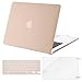 MOSISO Compatible with MacBook Air 13 inch Case (Models: A1369 & A1466, Older Version 2010-2017 Release), Protective Plastic Hard Shell Case & Keyboard Cover & Screen Protector, Camel